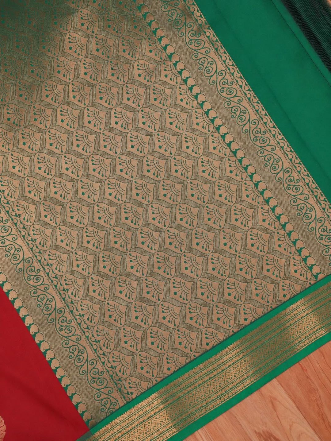 Aishwarya — Rust Red Art Silk Saree