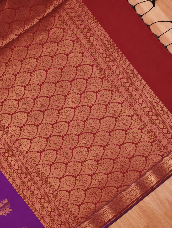 Yazhini — Violet Purple Art Silk Saree
