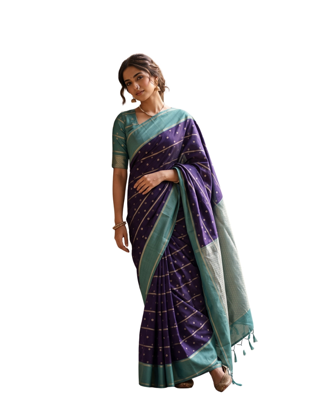 Kohila — Deep Navy Tana Art Silk Saree