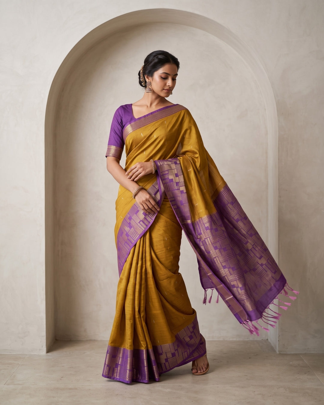 Gayathri — Sheen Gold Tana Art Silk Saree