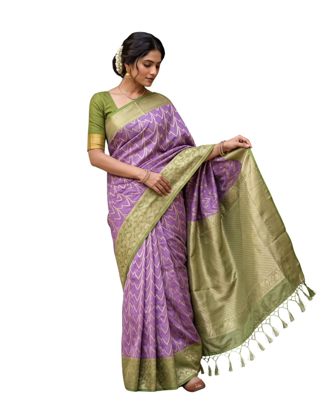 Amirtha — Lavender Tana Art Silk Saree