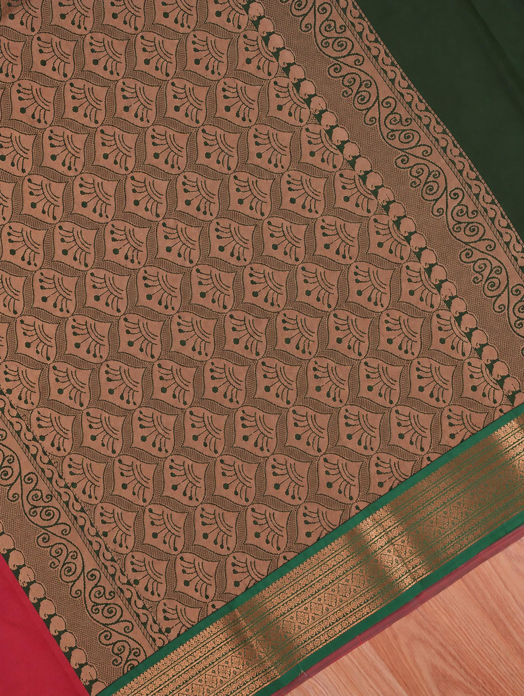 Radha — Brick Red Art Silk Saree