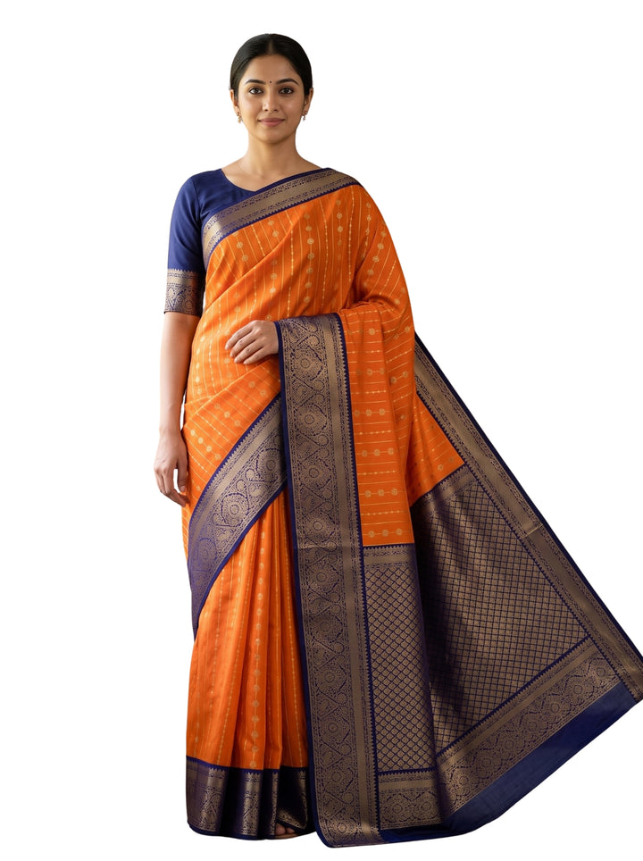 Geetha — Mustard Tana Art Silk Saree