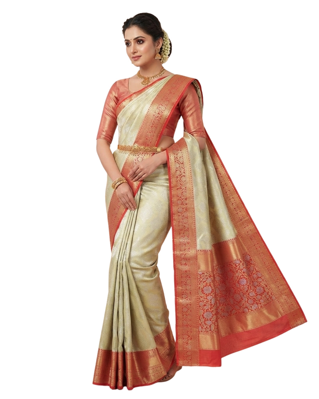 Art Meena Tissue Brocade Saree