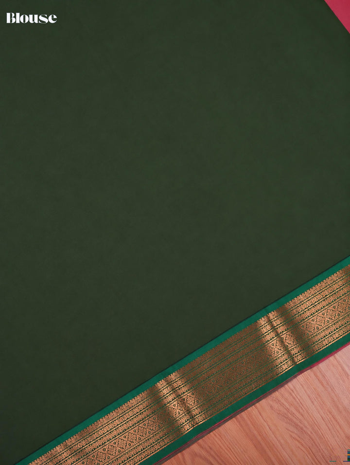 Radha — Brick Red Art Silk Saree
