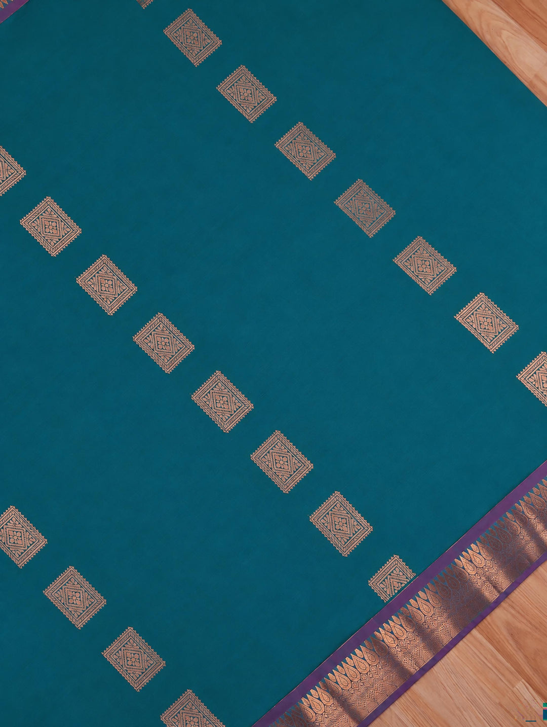 Meenal — Teal Green Art Silk Saree