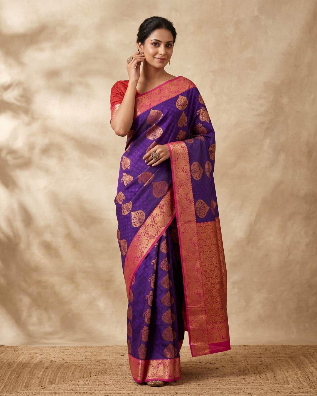 Kalyani- Royal Violet tana Art Saree