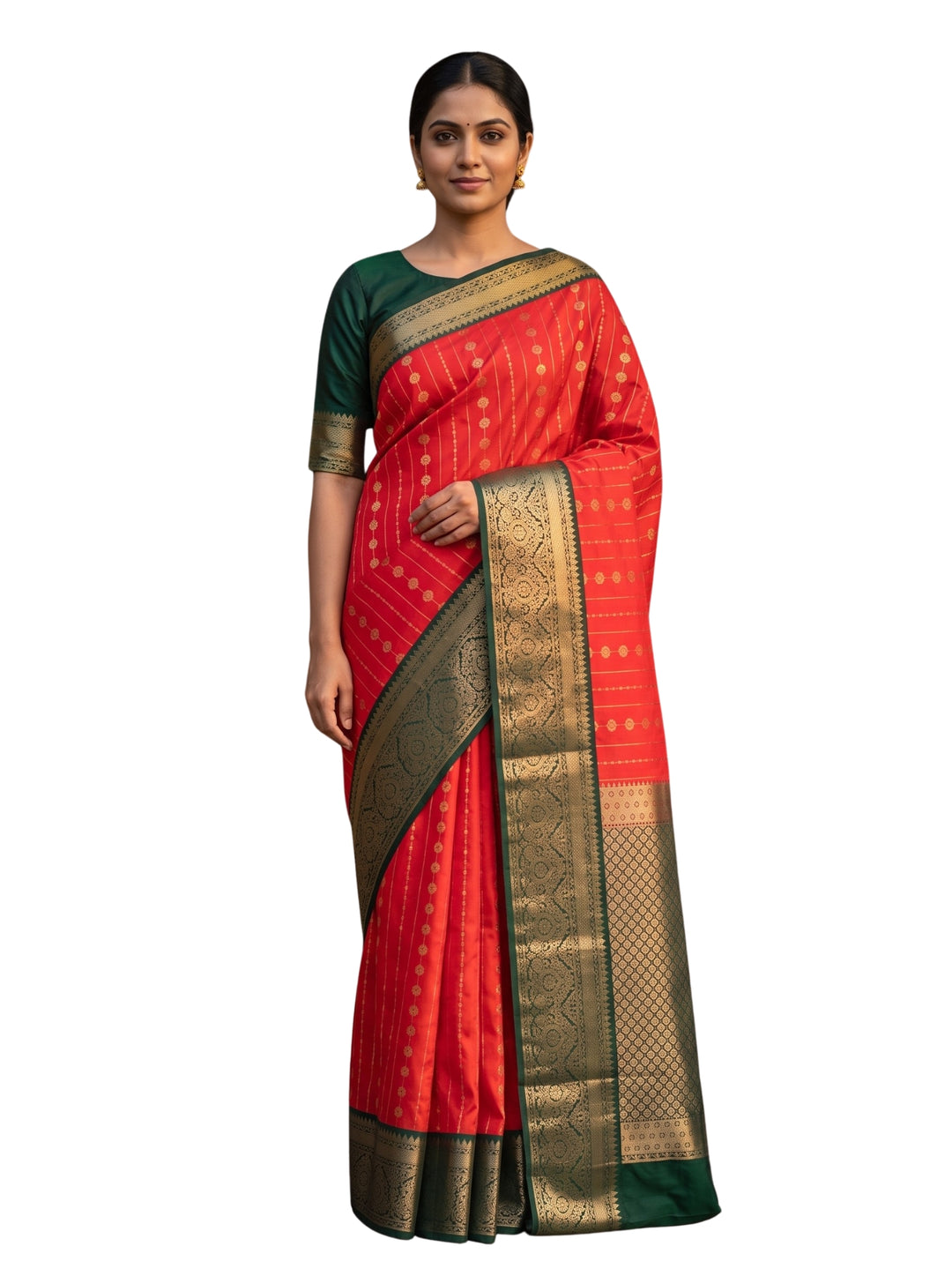Kavitha — Orange Tana Art Silk Saree