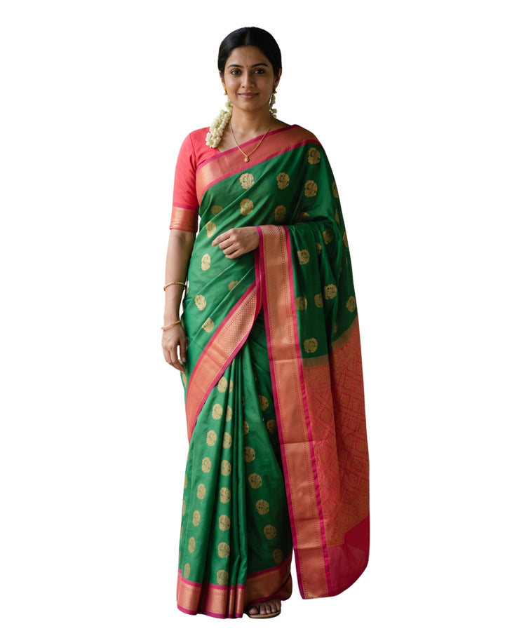 Mithra — Green Art Silk Saree