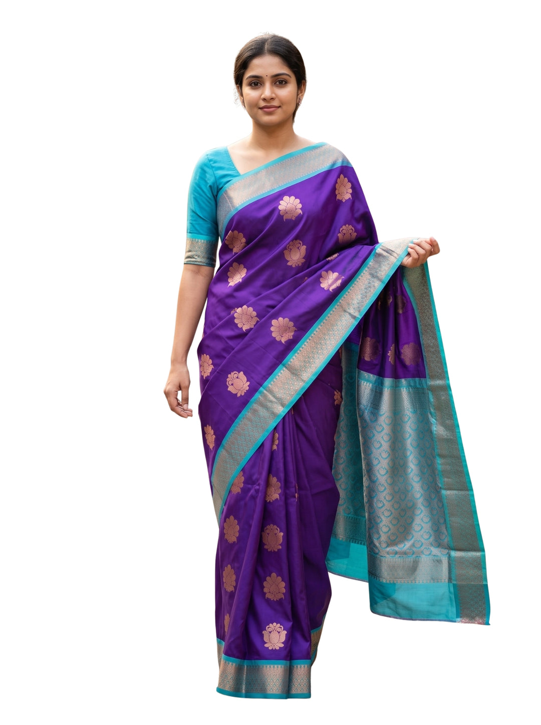 Shyamala — Purple Tana Art Silk Saree