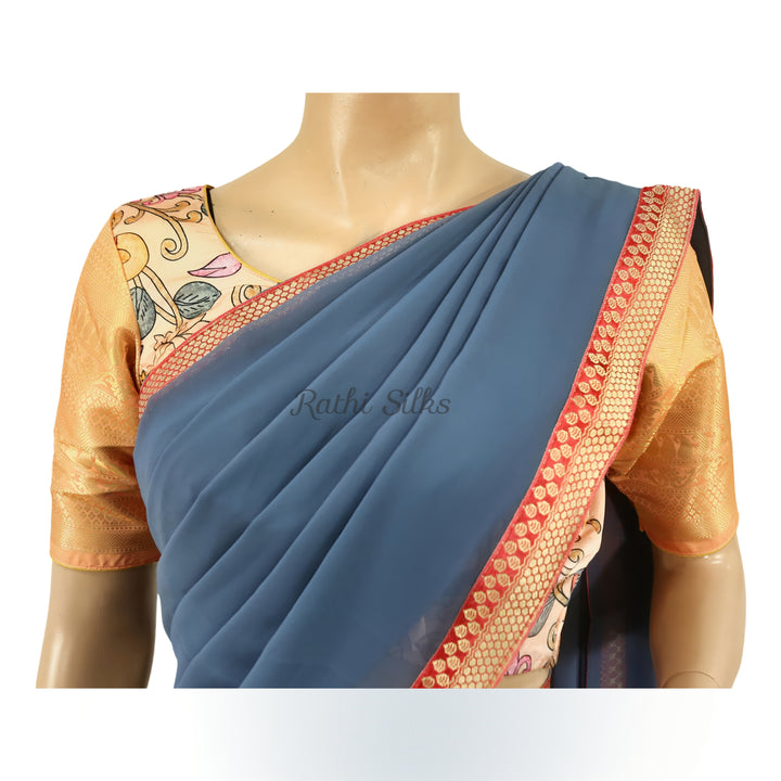 Floral Printed Half Saree