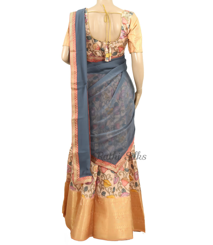 Floral Printed Half Saree