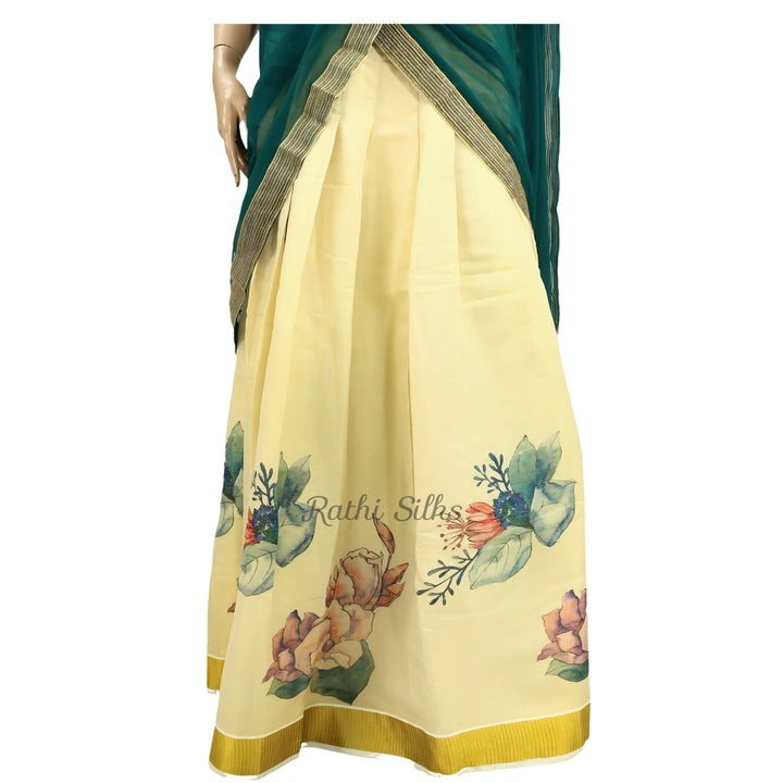 Kerala Printed Half Saree