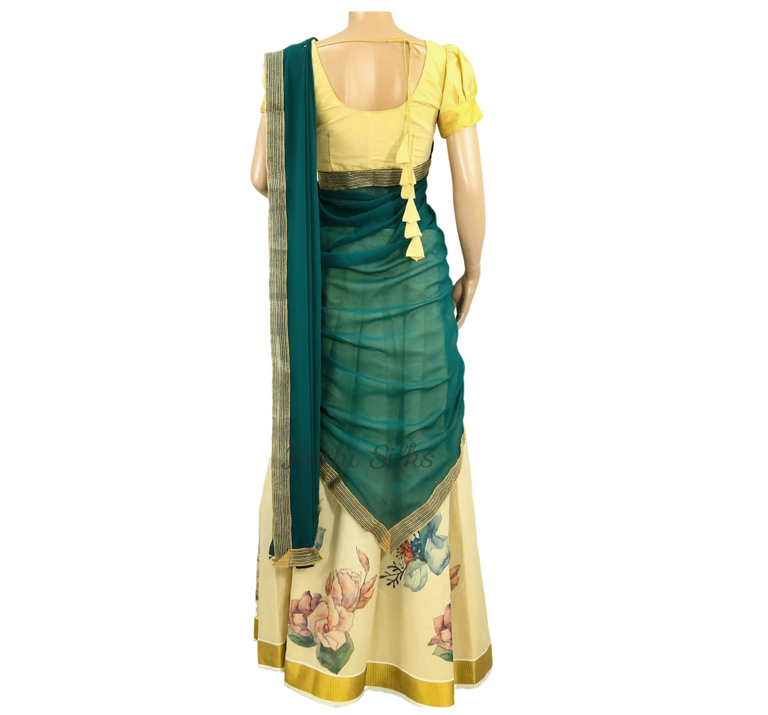 Kerala Printed Half Saree