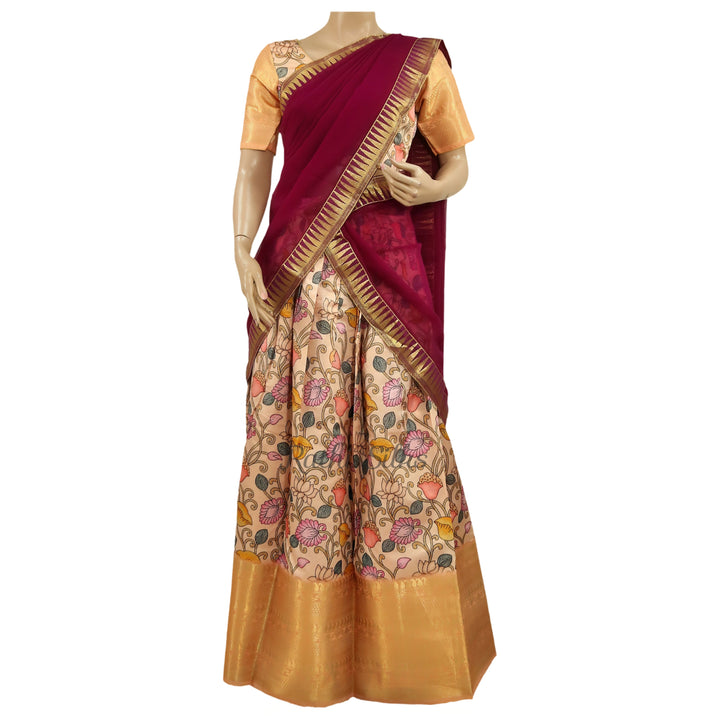 Floral Printed Half Saree