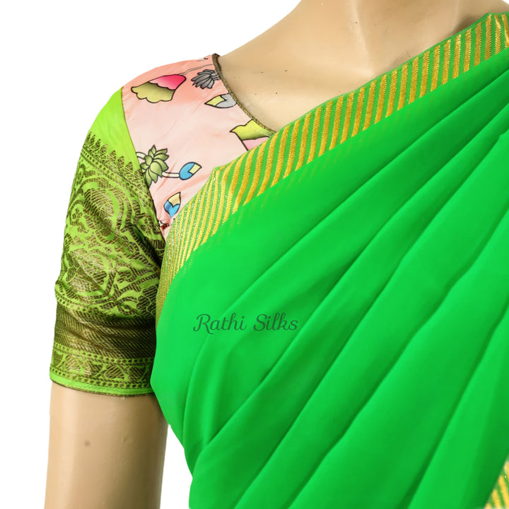 Floral Printed Half Saree