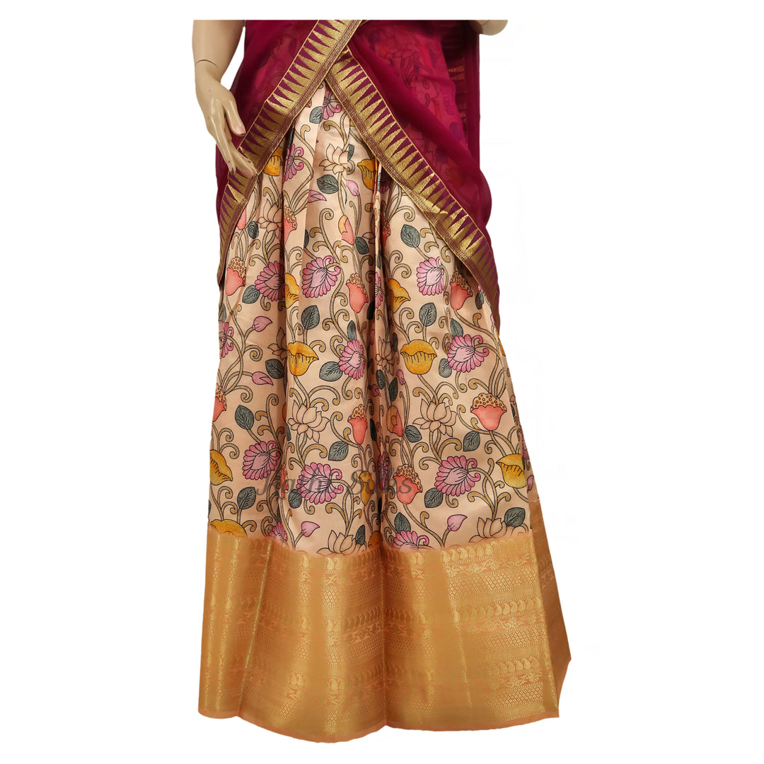 Floral Printed Half Saree