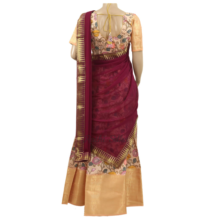 Floral Printed Half Saree