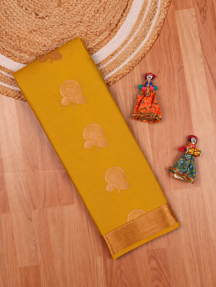 Sornam — Golden Yellow Art Silk Saree