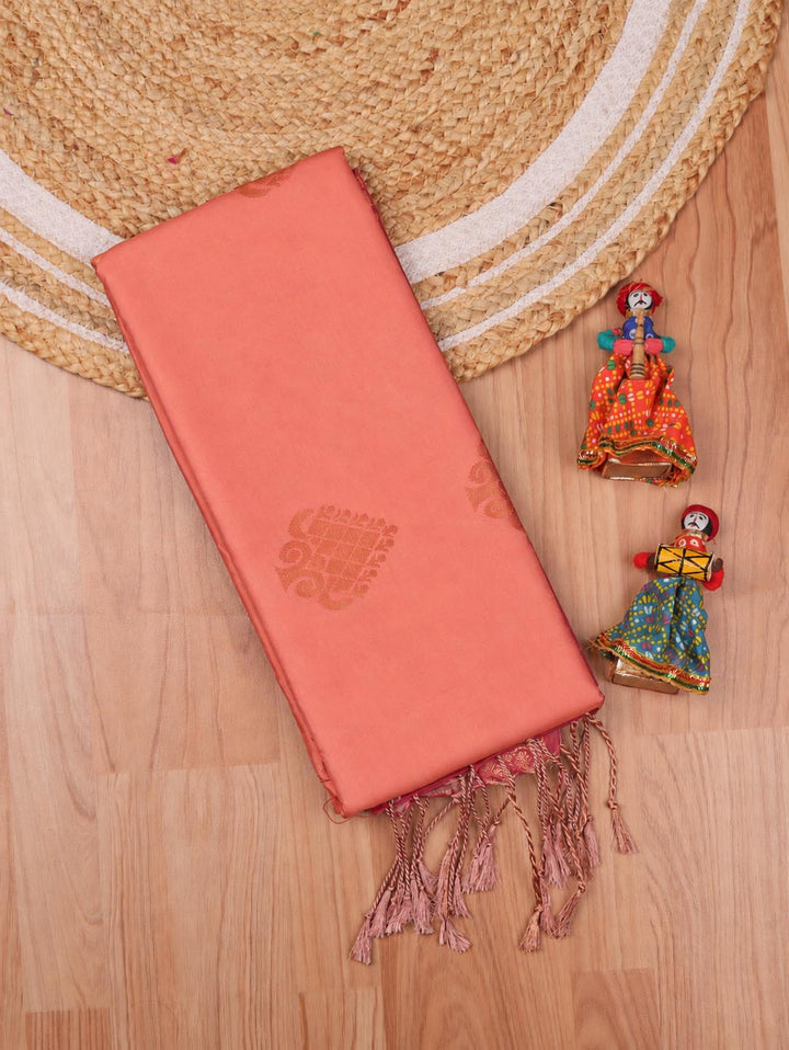 Abinaya — Peach Art Silk Saree – full saree