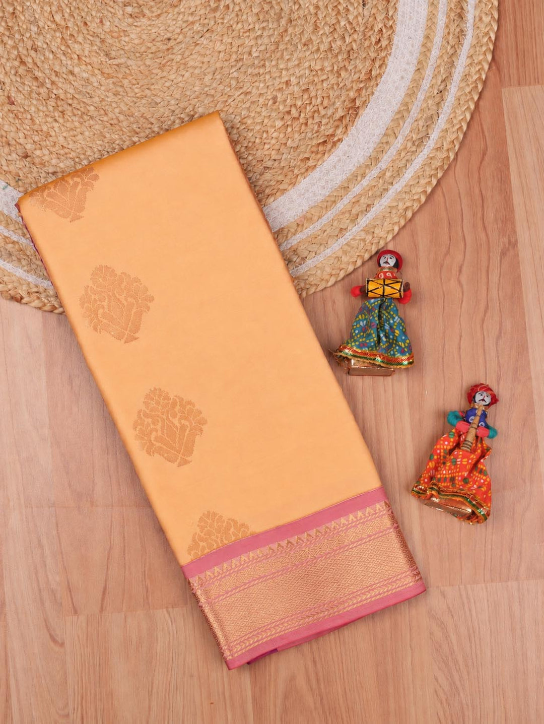 Ramya — Beige Art Silk Saree – full saree