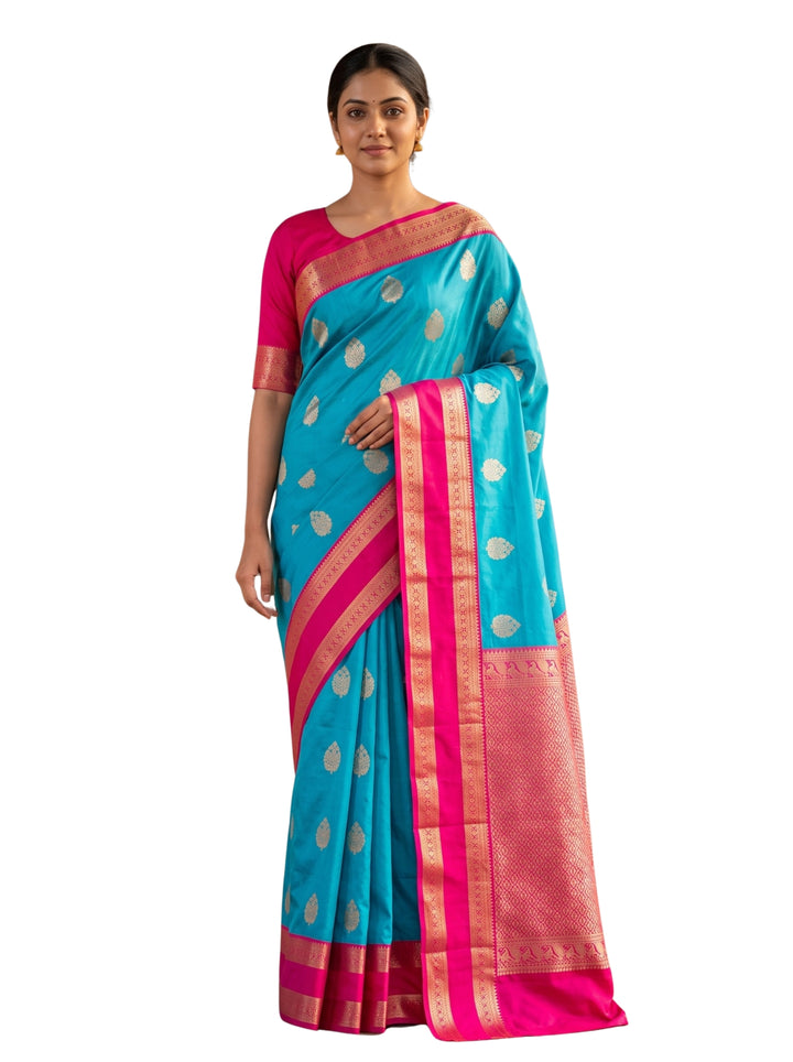 Sangeetha — Sky Blue Tana Art Silk Saree
