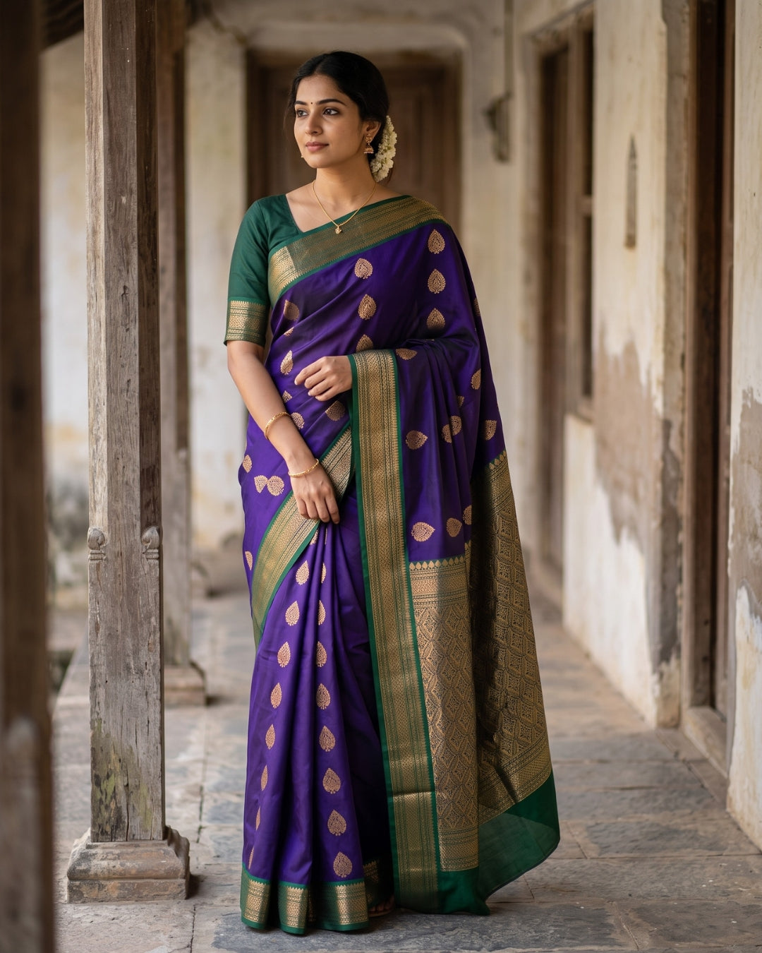 Meera — Royal Purple Art Silk Saree
