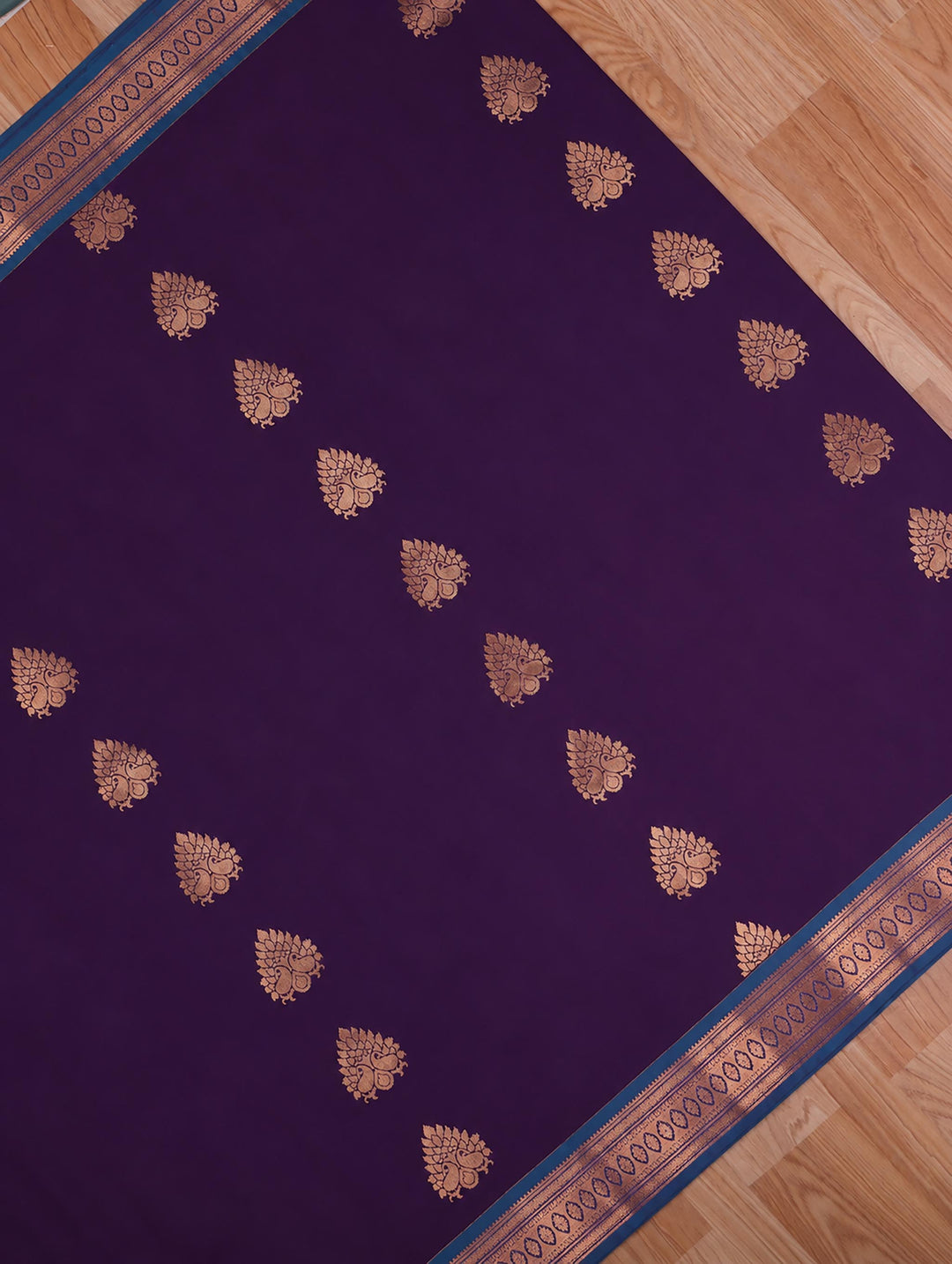Kausalya — Deep Purple Art Silk Saree