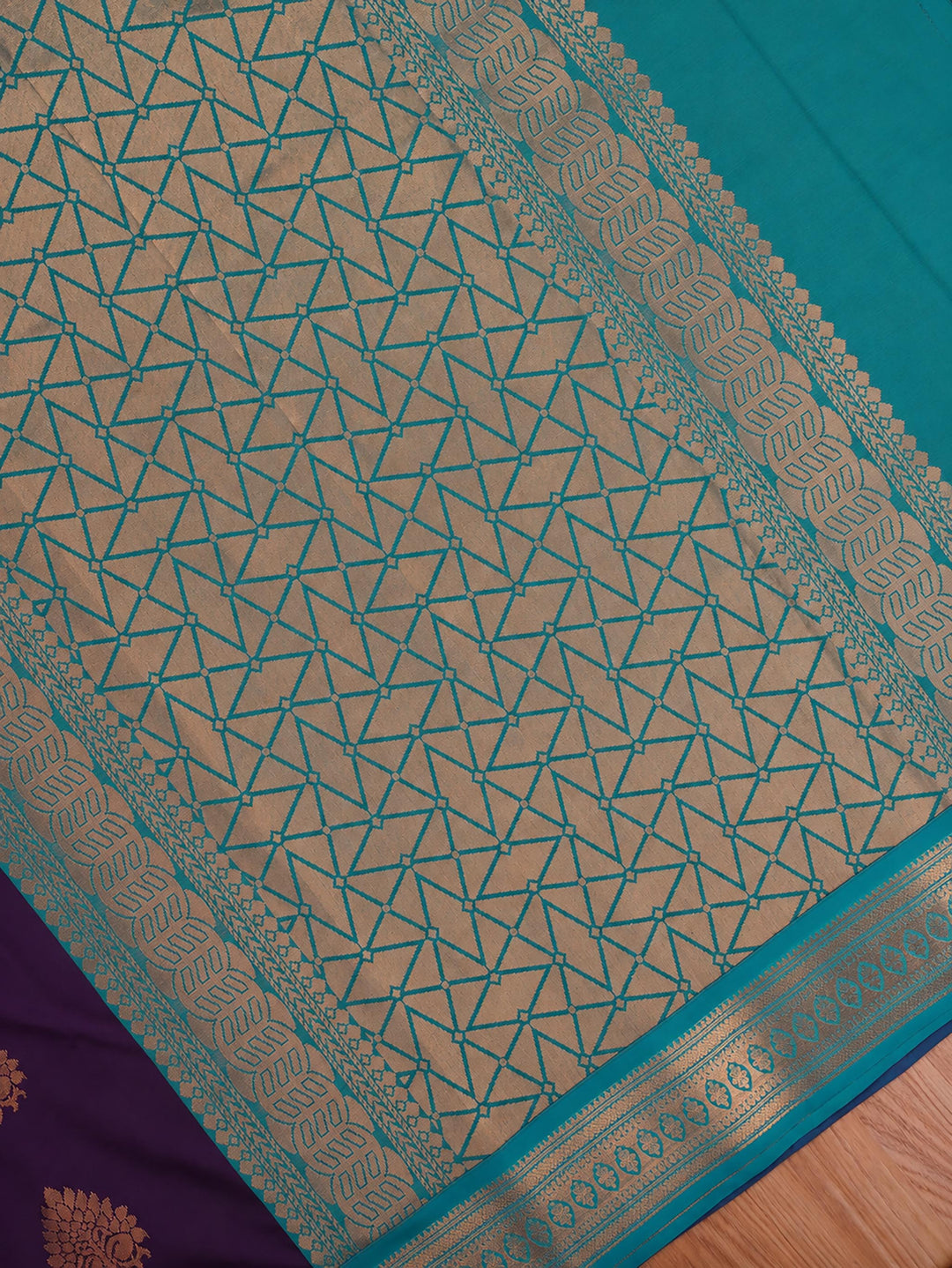 Kausalya — Deep Purple Art Silk Saree