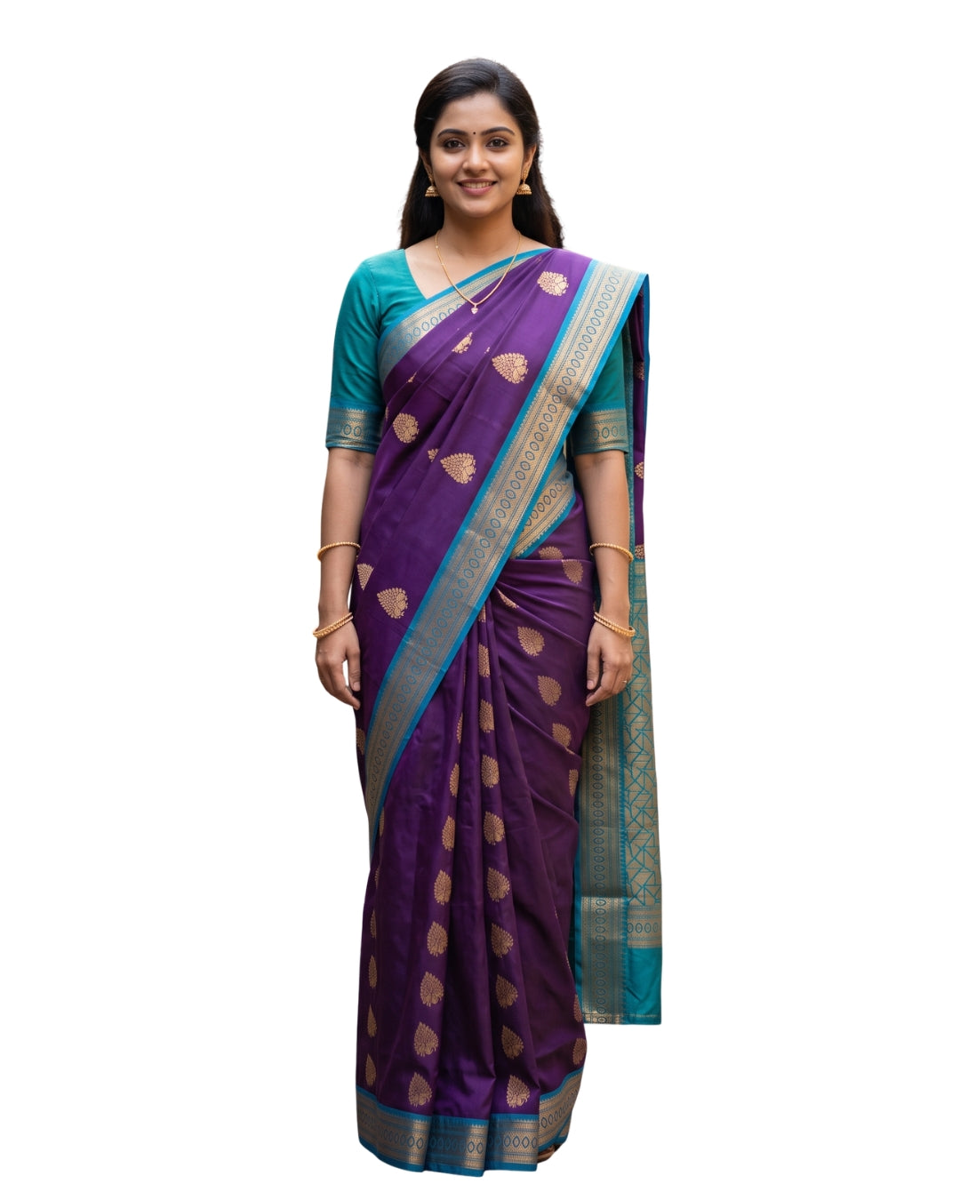 Kausalya — Deep Purple Art Silk Saree