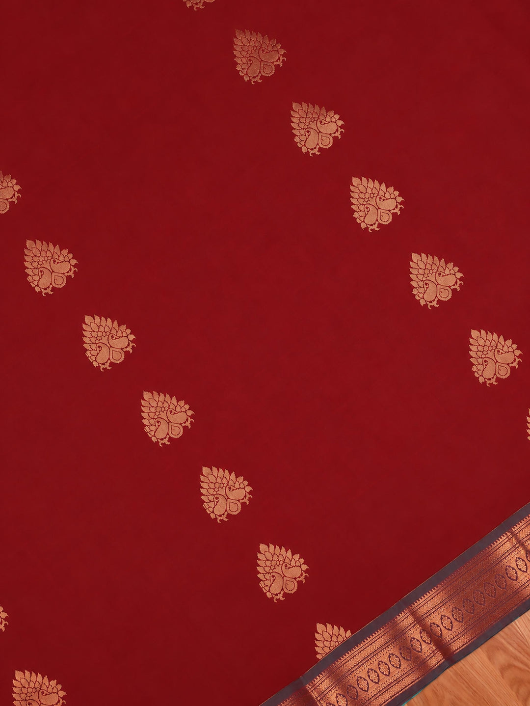 Tamilarasi — Maroon Art Silk Saree