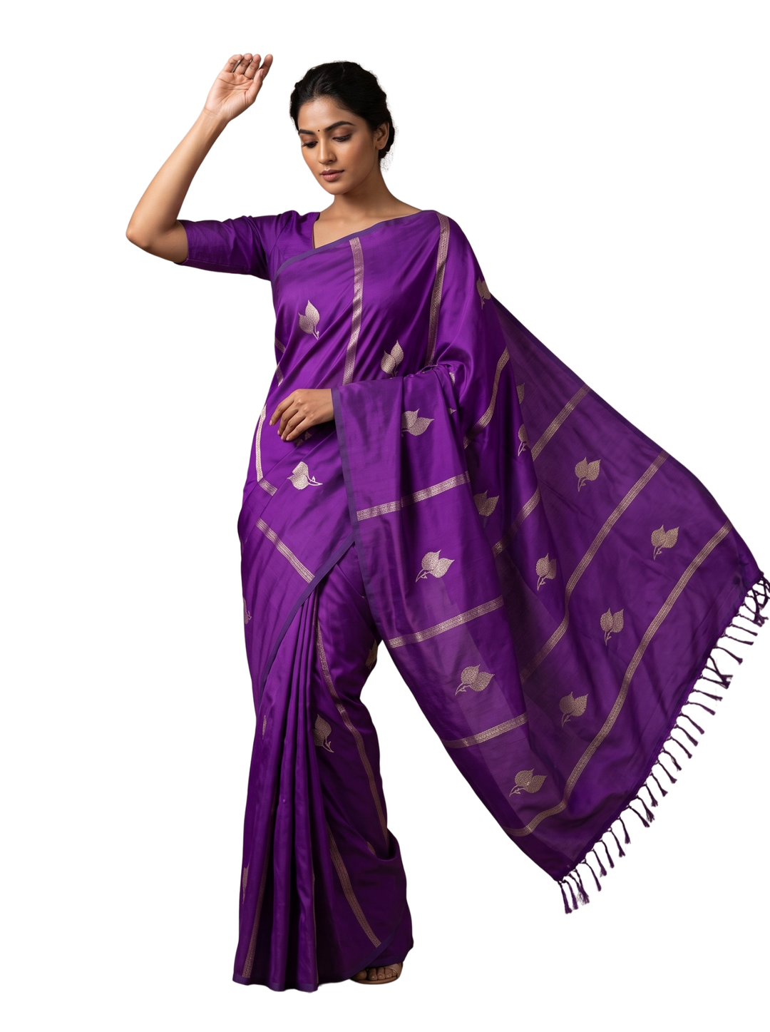 Vasuki — Purple Tana Art Silk Saree