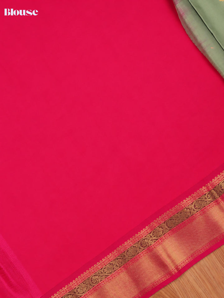 Tharini — Sage Green Tana Art Silk Saree – blouse piece