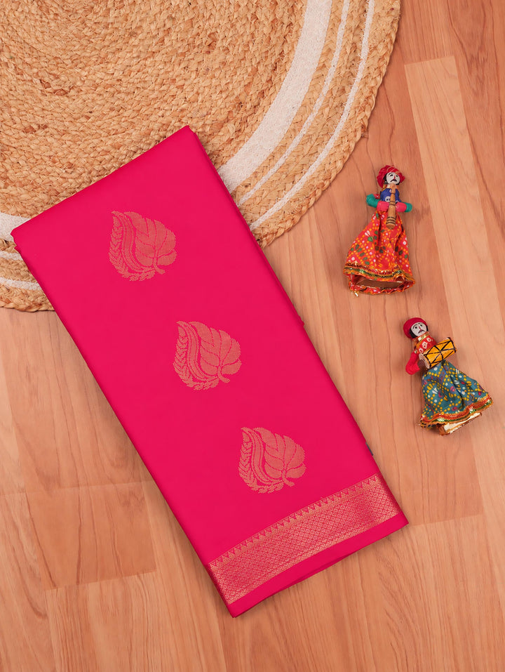 Indira — Rani Pink Art Silk Saree