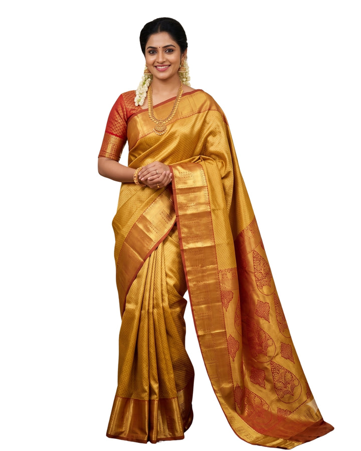 Art Saree Temple Tissue Brocade Saree