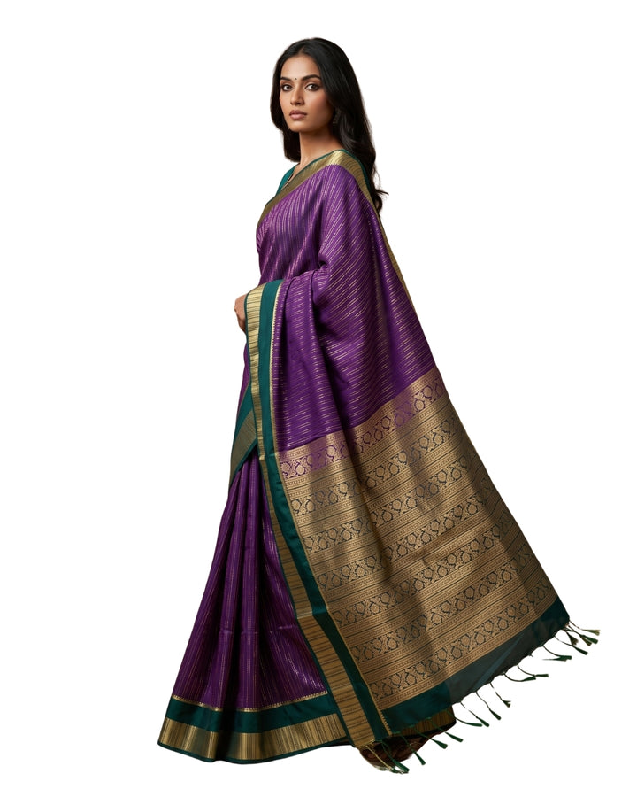 Anandhi — Royal Purple Tana Art Silk Saree