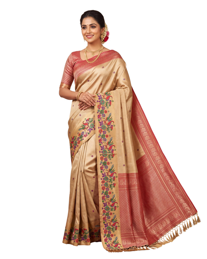 Art Saree Suvarna Tissue Turning Br