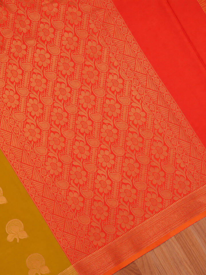 Sornam — Golden Yellow Art Silk Saree