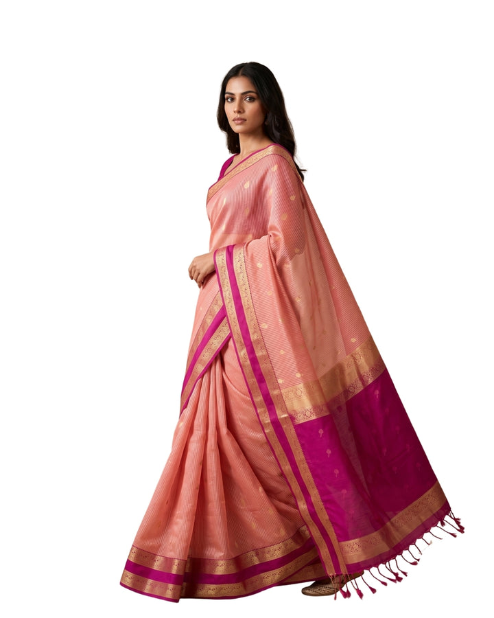 Madhumitha — Dusty Pink Tana Art Silk Saree