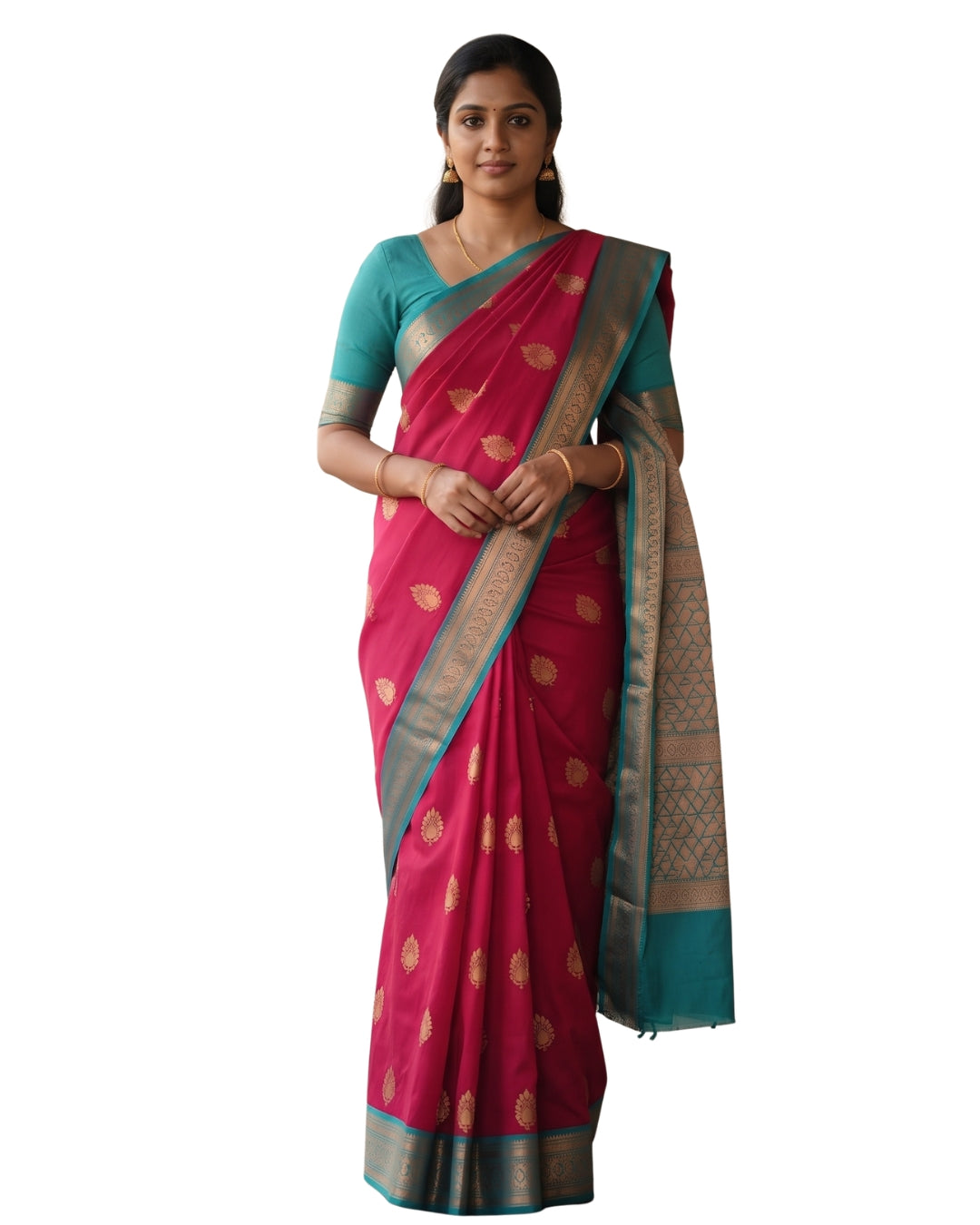 Jaya — Magenta Pink Art Silk Saree | Rathi Silks, Salem
