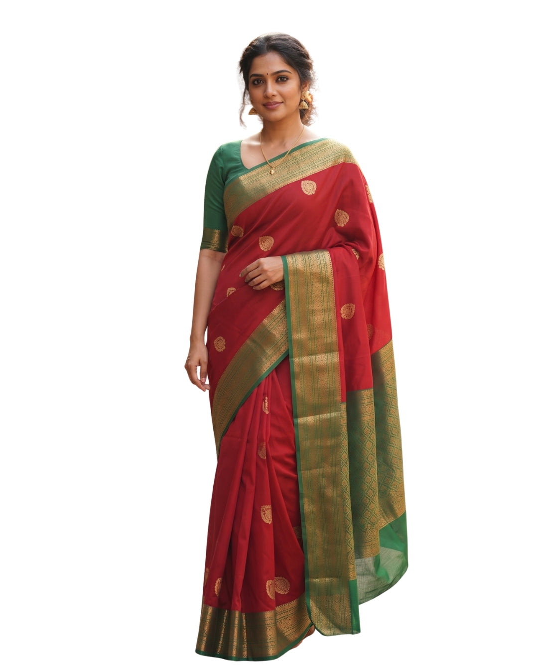 Aishwarya — Rust Red Art Silk Saree