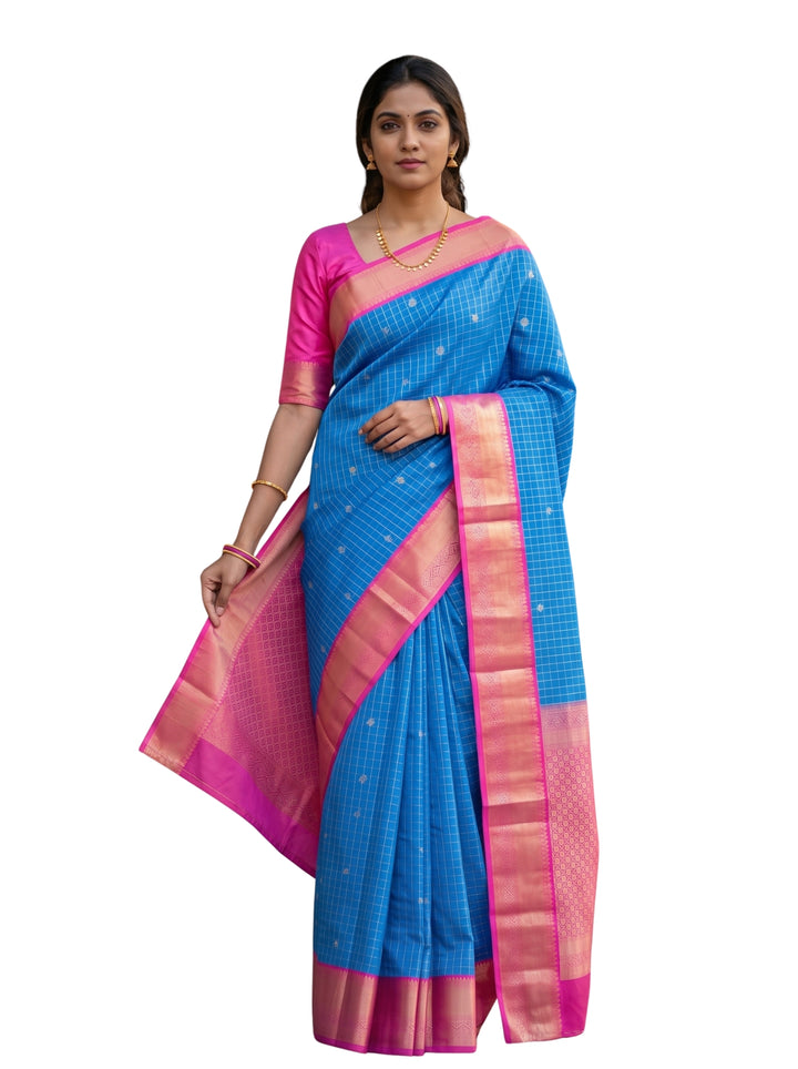 Varsha — Sky Blue Tana Art Silk Saree