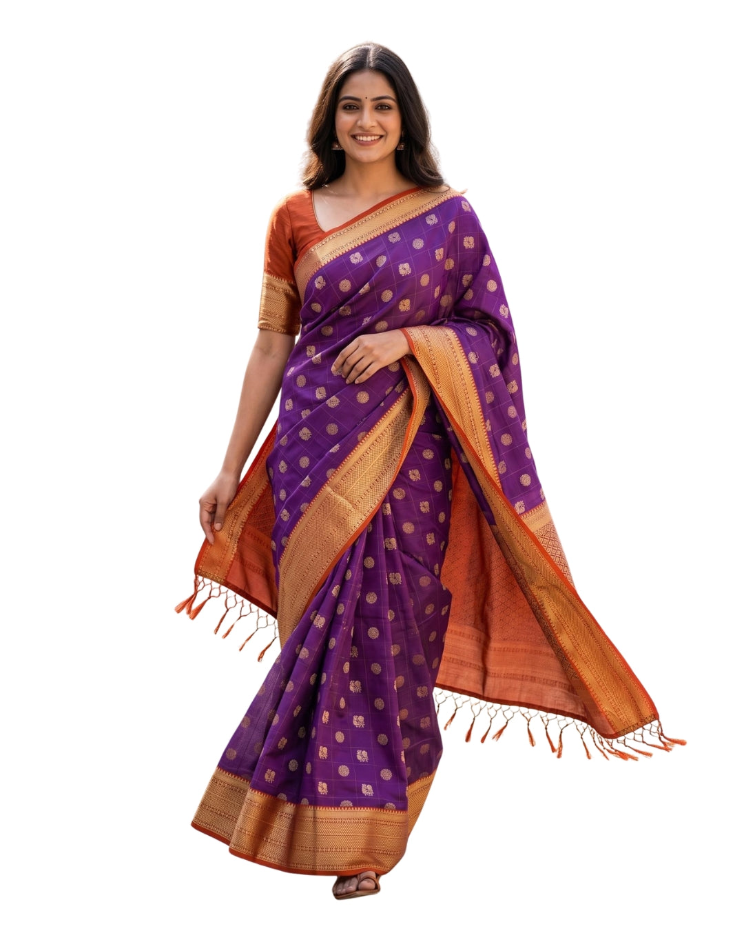 Indrani -Royal Purple Art Silk Saree
