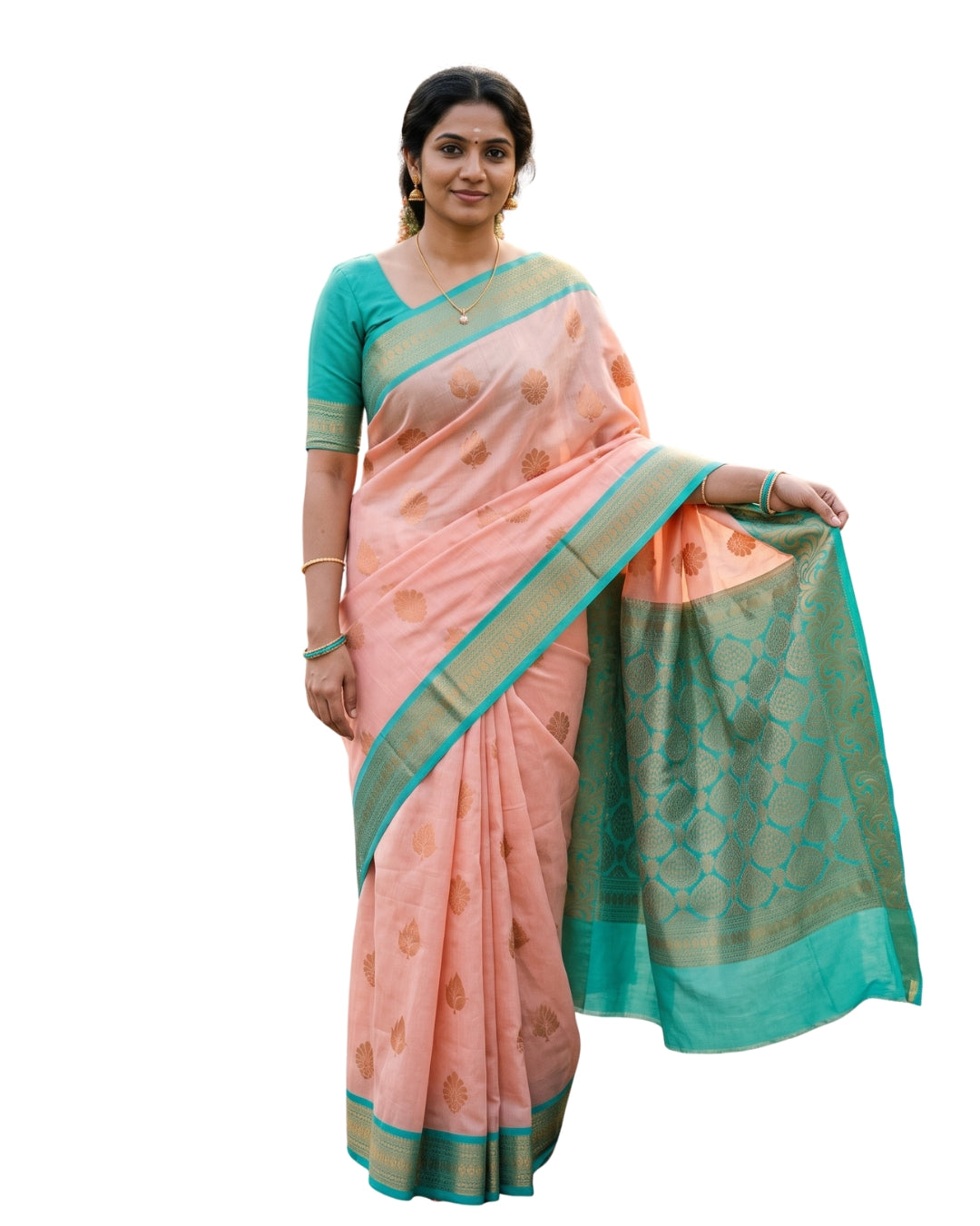Chitra — Beige Art Silk Saree