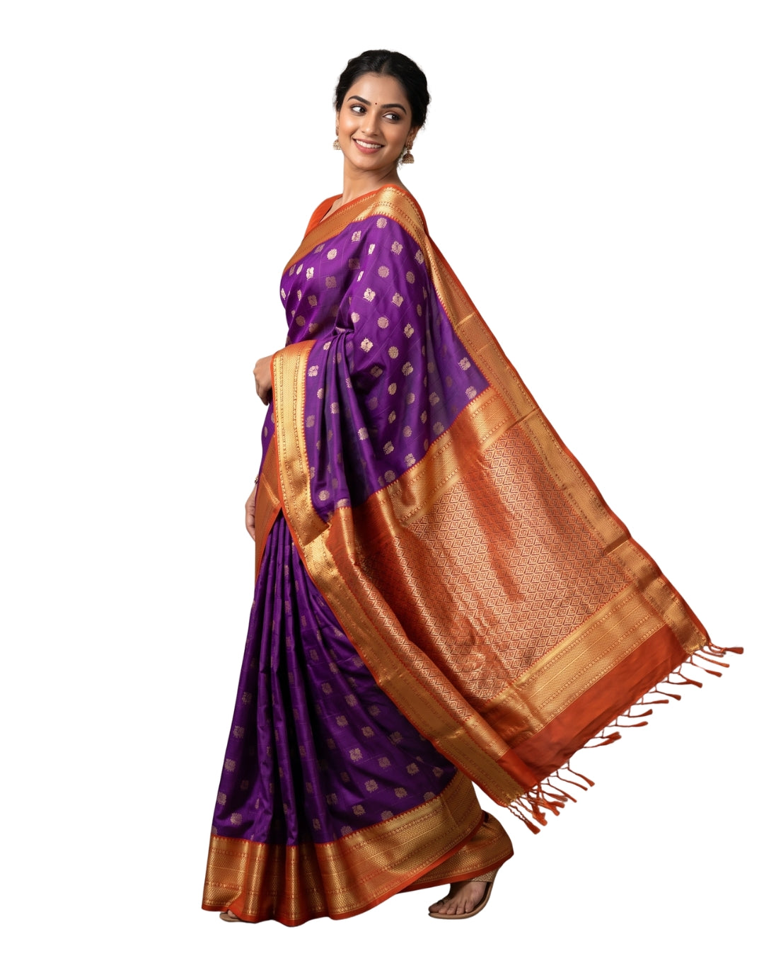 Yuvarani — Royal Purple Art Silk Saree | Rathi Silks, Salem