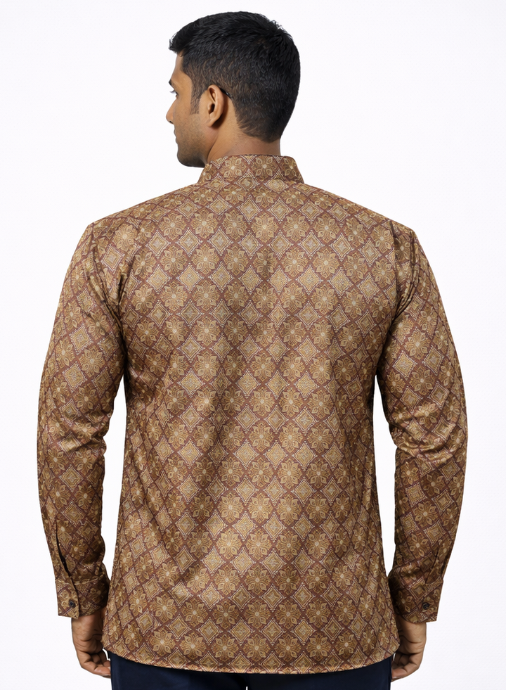 Men’s Traditional Jacquard Fabric Full Sleeve Kurta