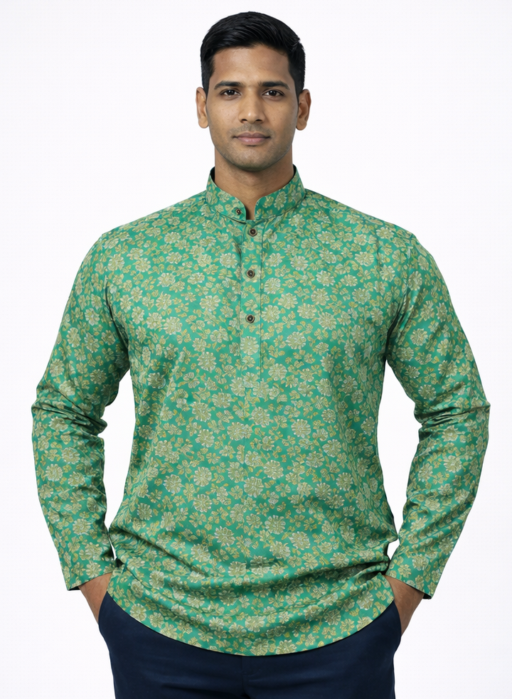Men’s Traditional Jacquard Fabric Full Sleeve Kurta