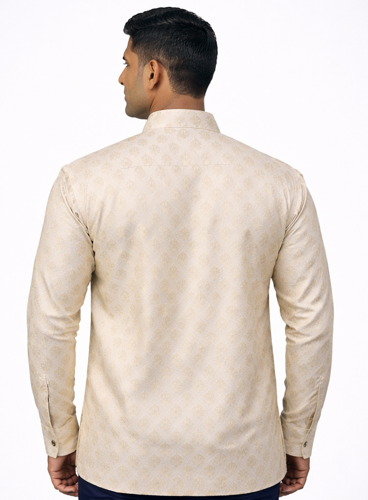 Men’s Traditional Jacquard Fabric Full Sleeve Kurta