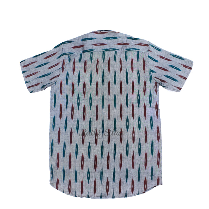 Men’s Traditional Ikath Printed Half Sleeve Shirt. Men's Shirt