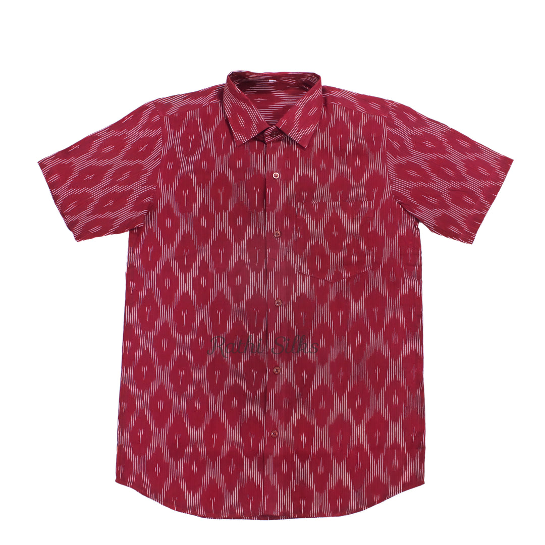 Men’s Traditional Ikath Printed Half Sleeve Shirt. Men's Shirt